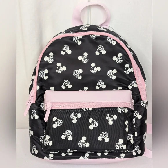 Disney Bioworld Mickey Minnie Mouse Backpack - Black and Pink NWT - Picture 8 of 8